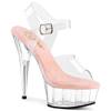 Pleaser - DELIGHT608 Sandale à bride à la cheville - Transparent/Rose Product image